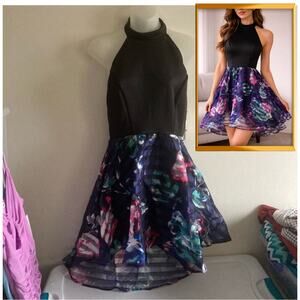 Hot gal large high low halter dress new